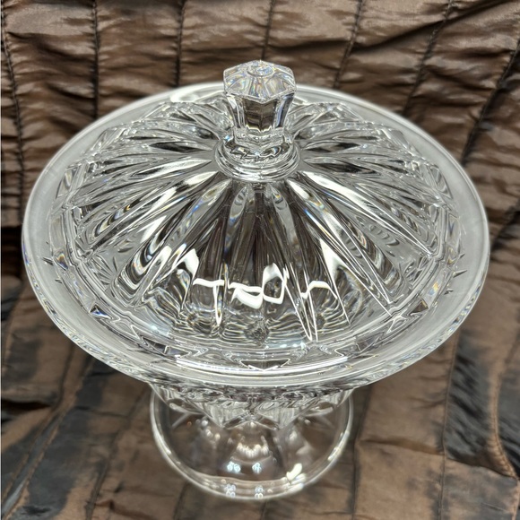 VTG CRISTAL d'ARQUES France Carthage Crystal Compote Candy Bowl W/ Lid Mint Cond - Picture 10 of 12